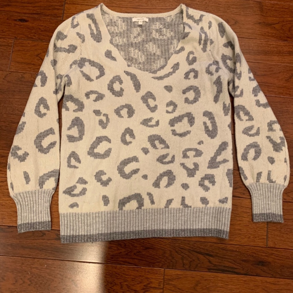 Maurice’s Animal Print V-Neck Sweater